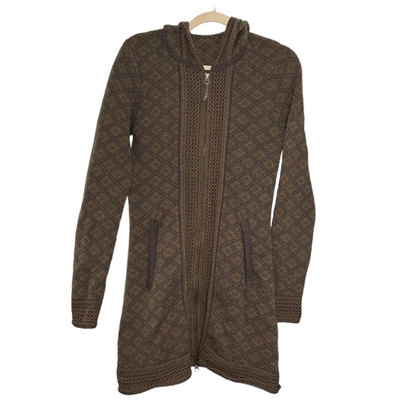 Athleta Spooner Summit Green Hooded Sweater - Picture 1 of 7